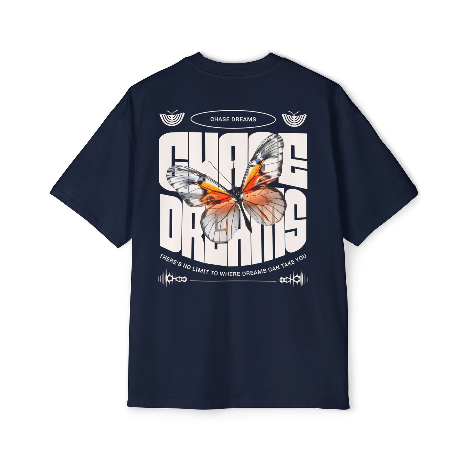 Chase Dreams Butterfly Graphic Tee — Men’s Oversized Red Shirt - Image 4
