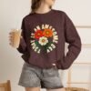 Retro Floral "I Am Awesome" Crewneck Sweatshirt