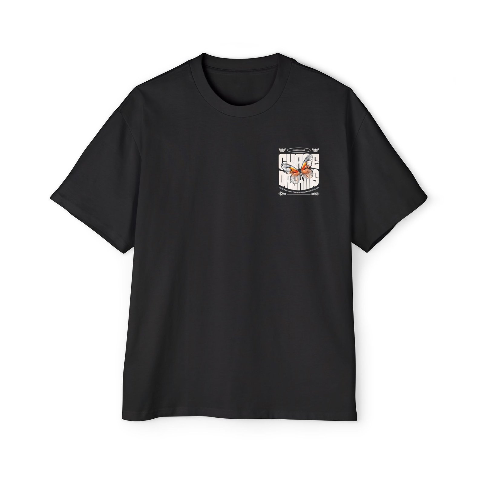 Chase Dreams Butterfly Graphic Tee — Men’s Oversized Red Shirt - Image 2
