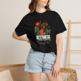 Aesthetic Floral Tee — 'Lovely Aesthetic' Vintage Rose Graphic T-Shirt