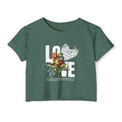 Floral Bouquet Crop Top — Women's Festival Flower Graphic Tee