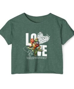 Floral Bouquet Crop Top — Women's Festival Flower Graphic Tee
