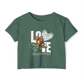 Floral Bouquet Crop Top — Women's Festival Flower Graphic Tee