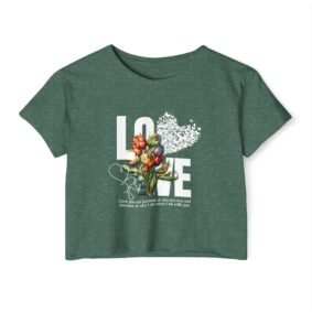 Floral Bouquet Crop Top — Women's Festival Flower Graphic Tee