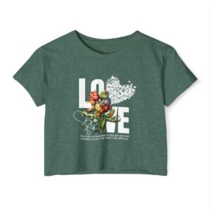 Floral Bouquet Crop Top — Women's Festival Flower Graphic Tee