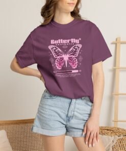 Butterfly Aesthetic Graphic Tee — Pink Butterfly Design