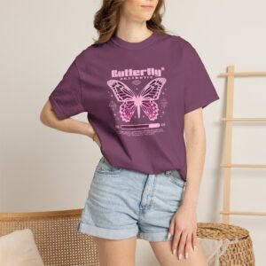Butterfly Aesthetic Graphic Tee — Pink Butterfly Design