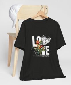 Love Floral Heart Tee — Inspirational "LOVE" Graphic T‑Shirt
