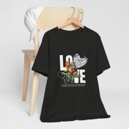 Love Floral Heart Tee — Inspirational "LOVE" Graphic T‑Shirt