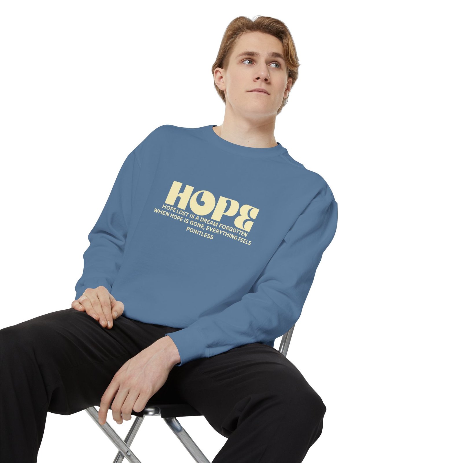 Hope Graphic Sweatshirt — 'Losing Hope' Angel Vintage Streetwear - Image 42