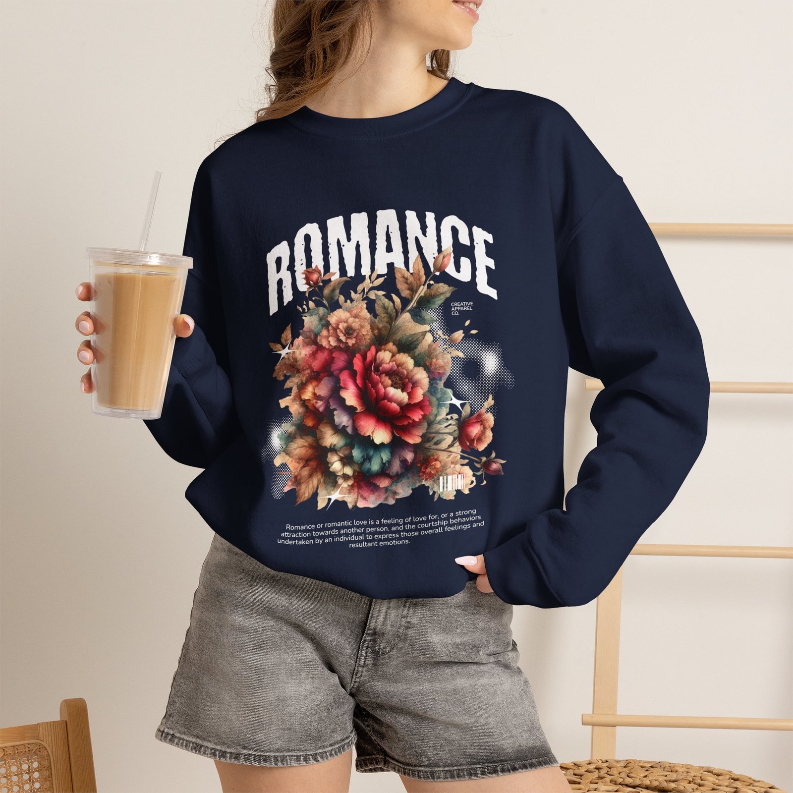 Romance Floral Crewneck Sweatshirt — Vintage Bouquet Graphic - Image 30