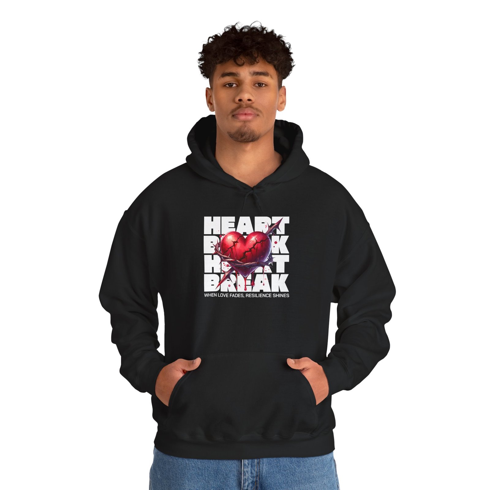 Heart Rock Dakota Hoodie — Heartbroken South Dakota Pride Pullover - Image 8