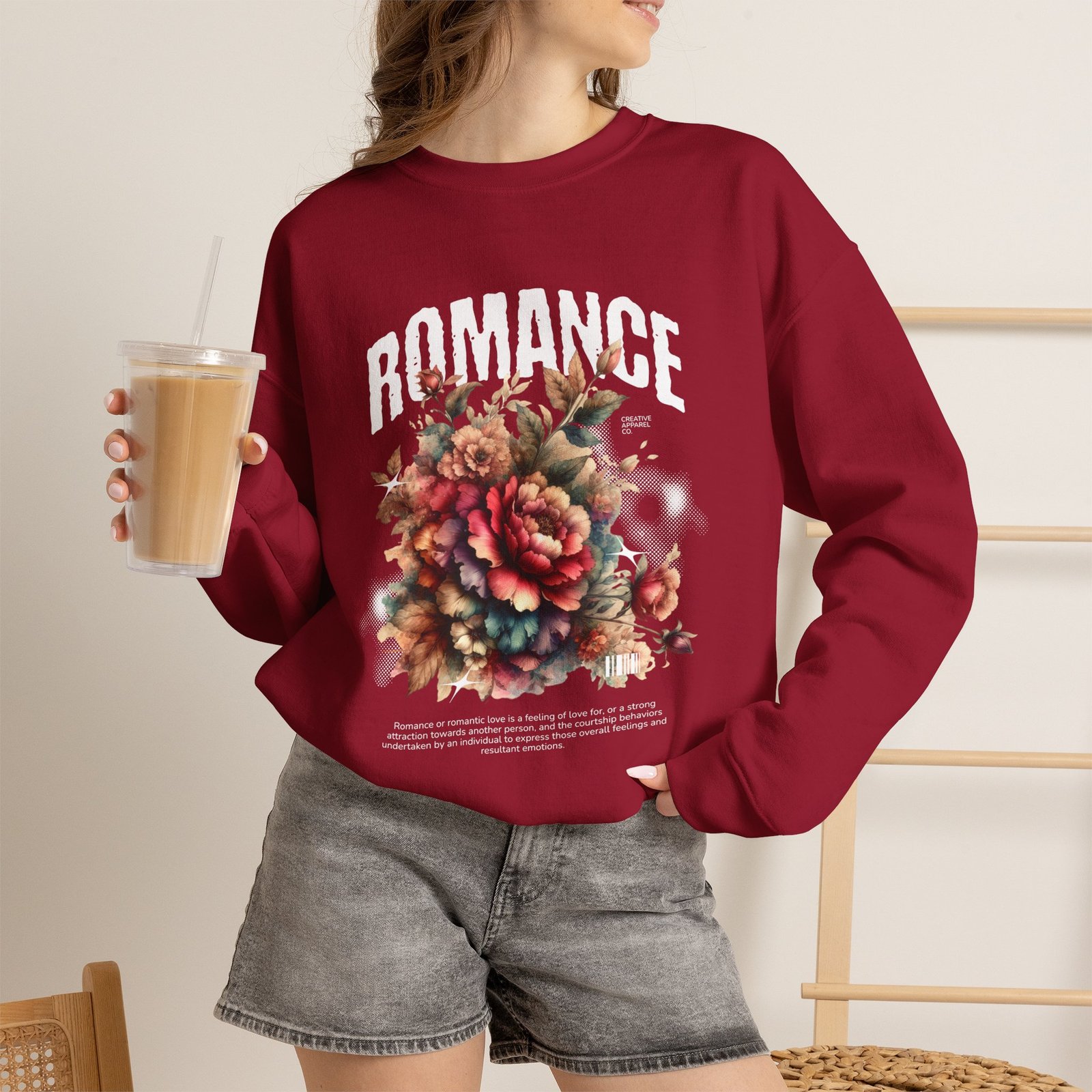 Romance Floral Crewneck Sweatshirt — Vintage Bouquet Graphic - Image 36