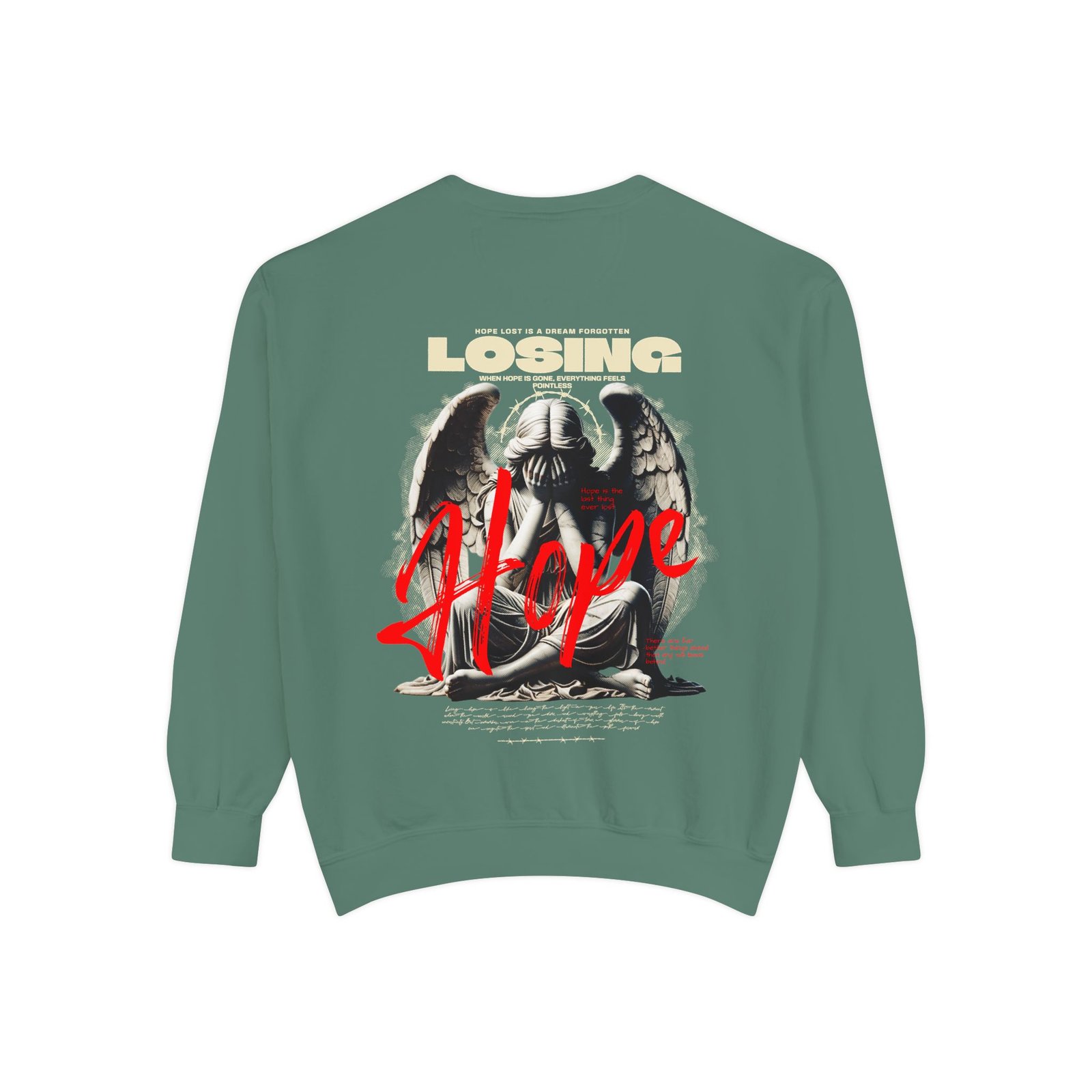 Hope Graphic Sweatshirt — 'Losing Hope' Angel Vintage Streetwear - Image 21