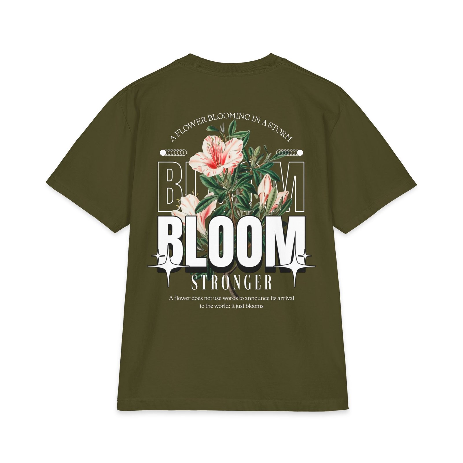Bloom Floral Graphic T‑Shirt — 'Bloom Stronger' Inspirational Tee - Image 7