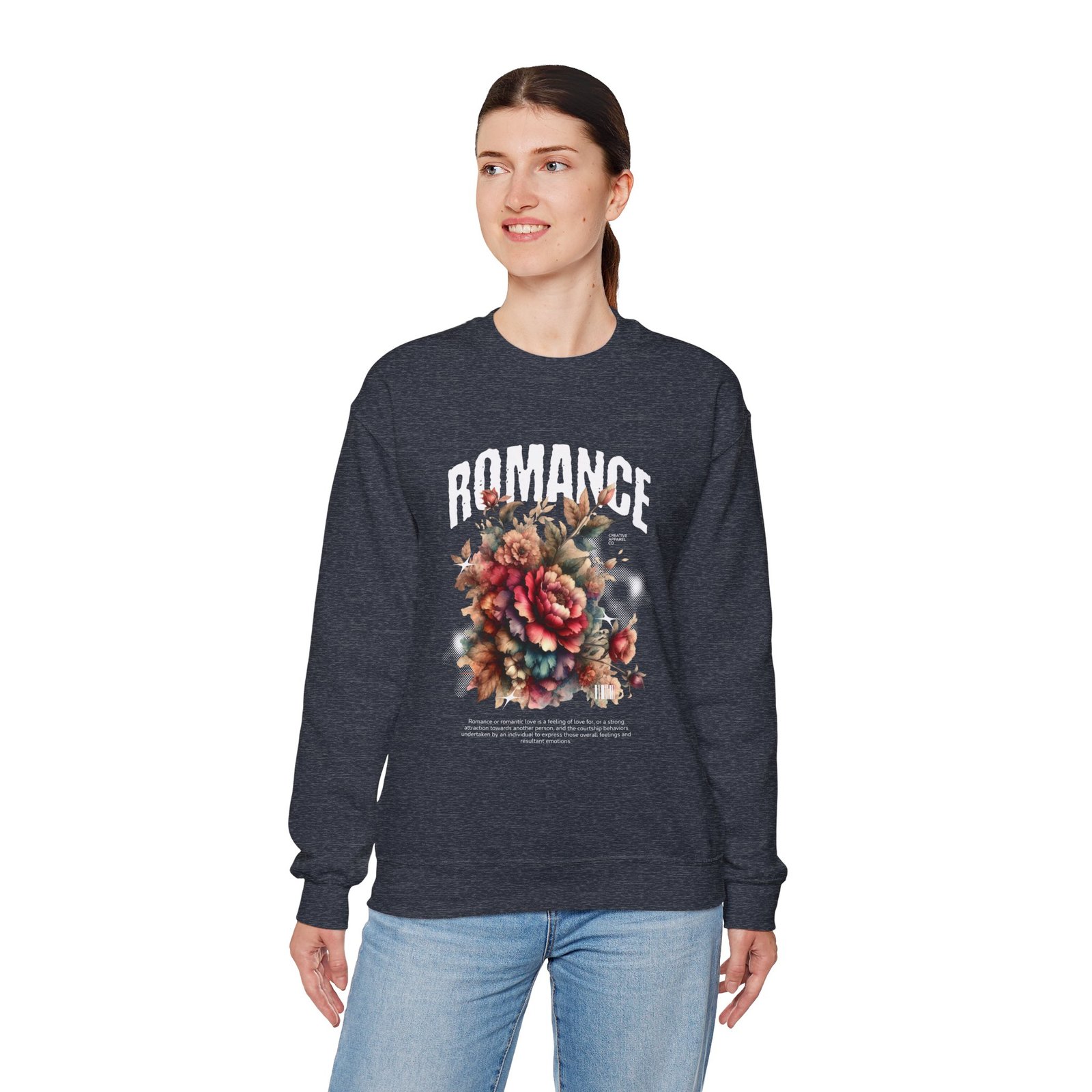 Romance Floral Crewneck Sweatshirt — Vintage Bouquet Graphic - Image 25