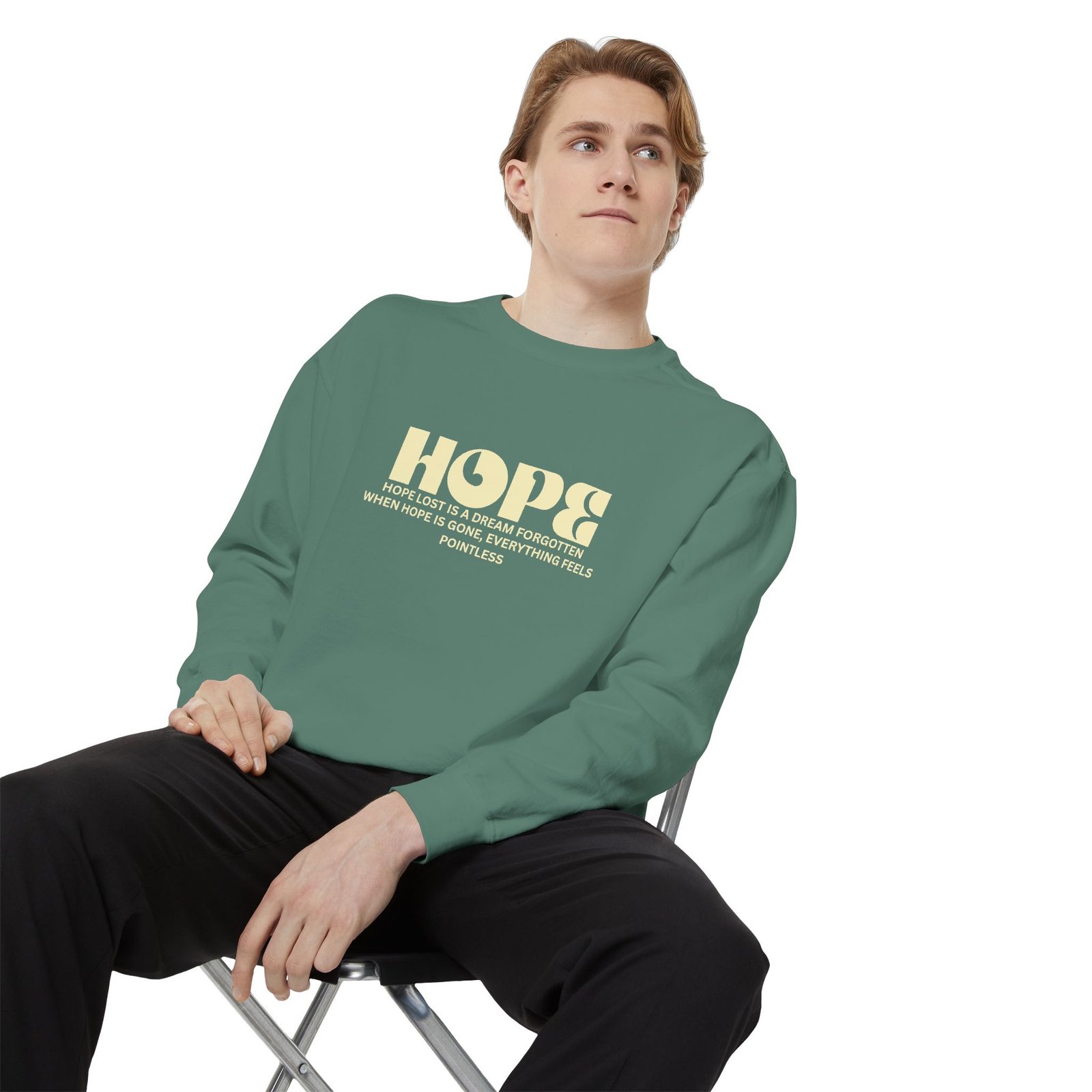 Hope Graphic Sweatshirt — 'Losing Hope' Angel Vintage Streetwear - Image 26