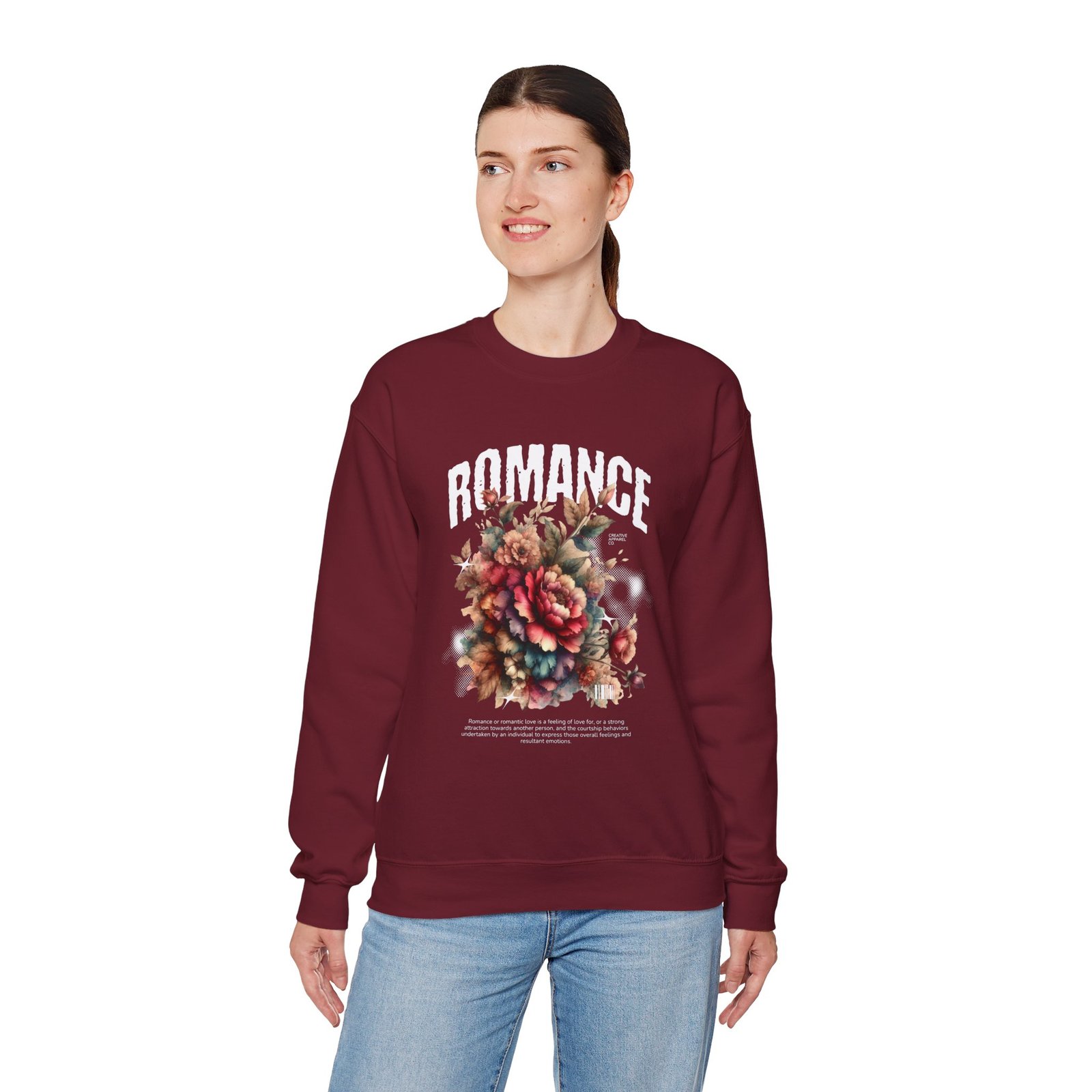 Romance Floral Crewneck Sweatshirt — Vintage Bouquet Graphic - Image 34