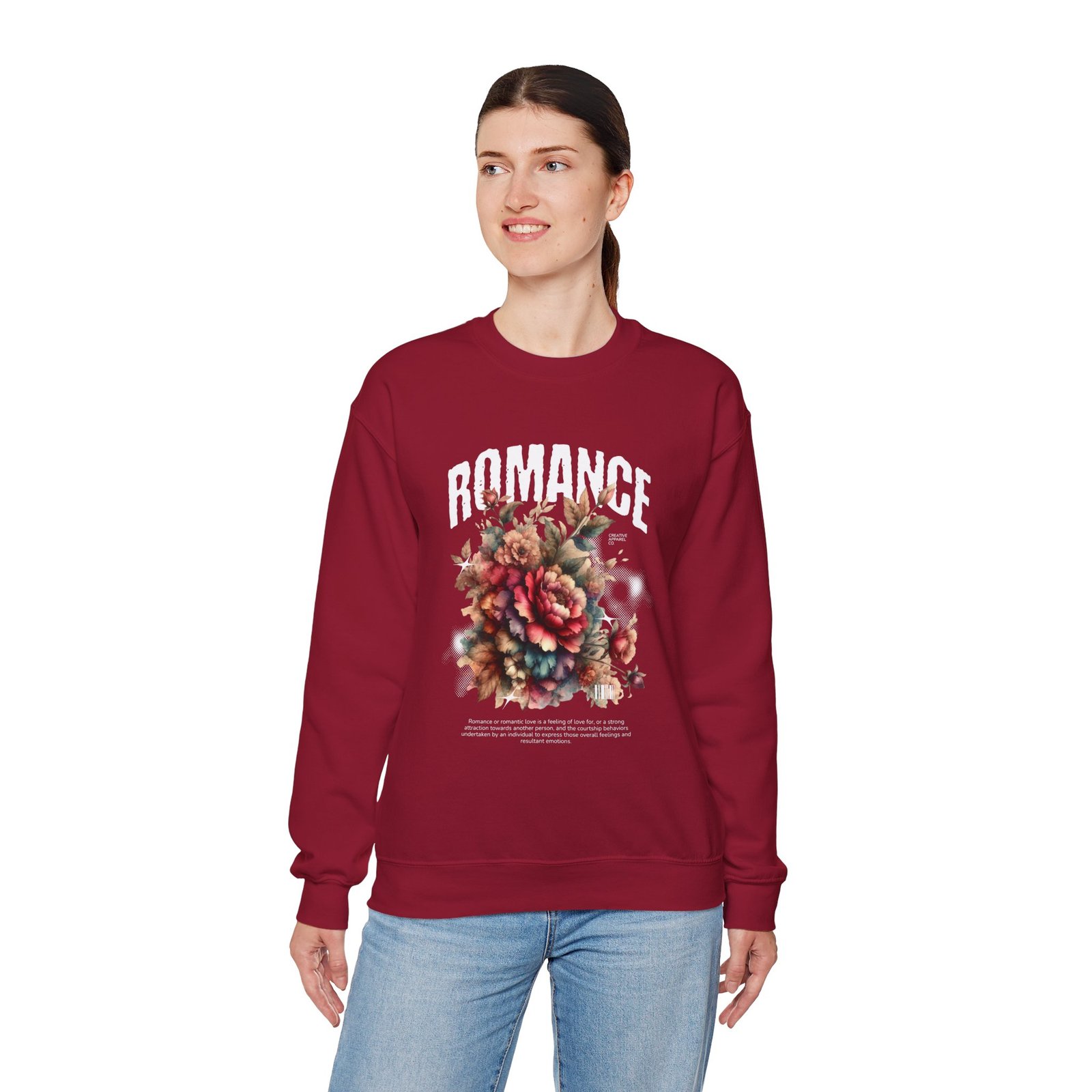 Romance Floral Crewneck Sweatshirt — Vintage Bouquet Graphic - Image 37