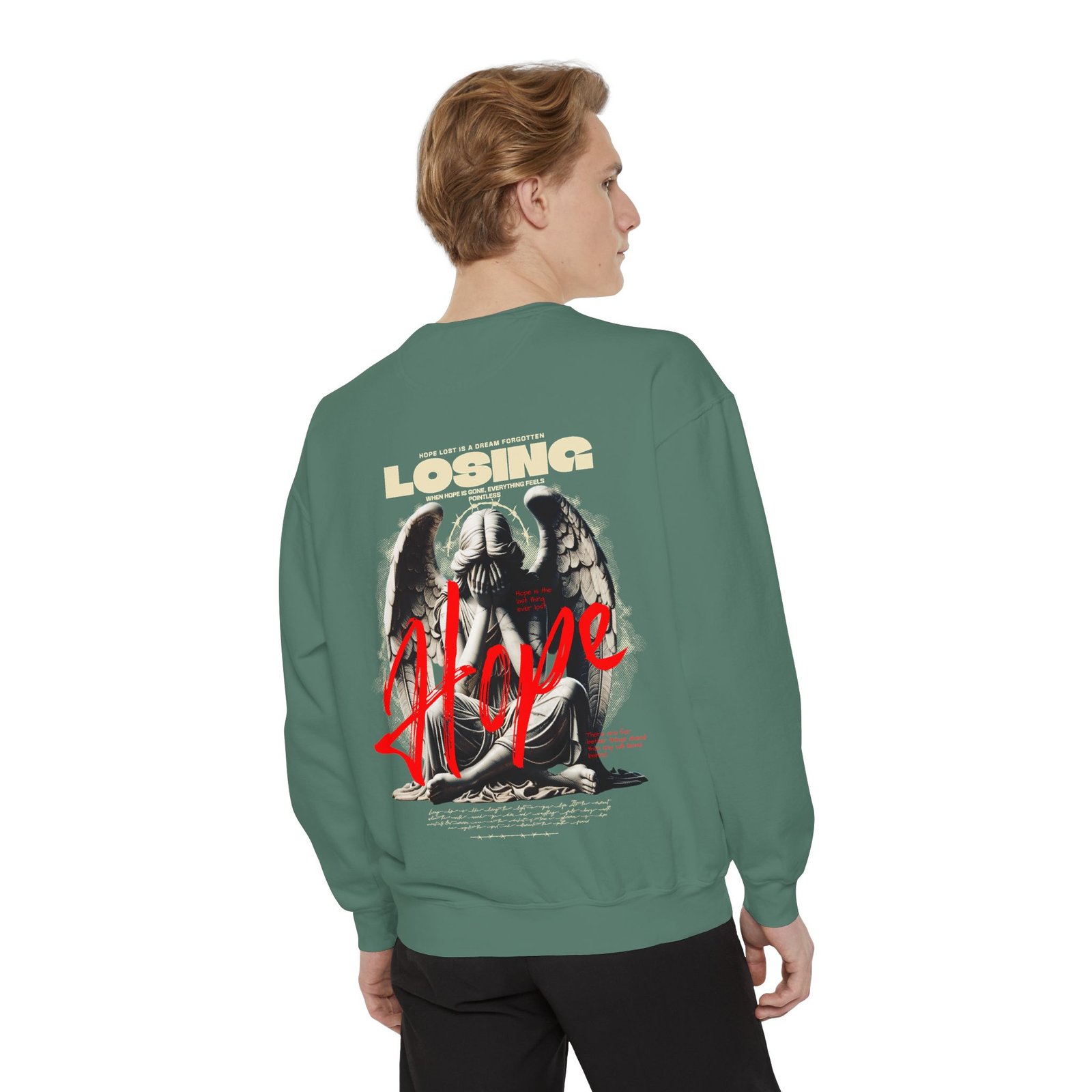 Hope Graphic Sweatshirt — 'Losing Hope' Angel Vintage Streetwear - Image 23
