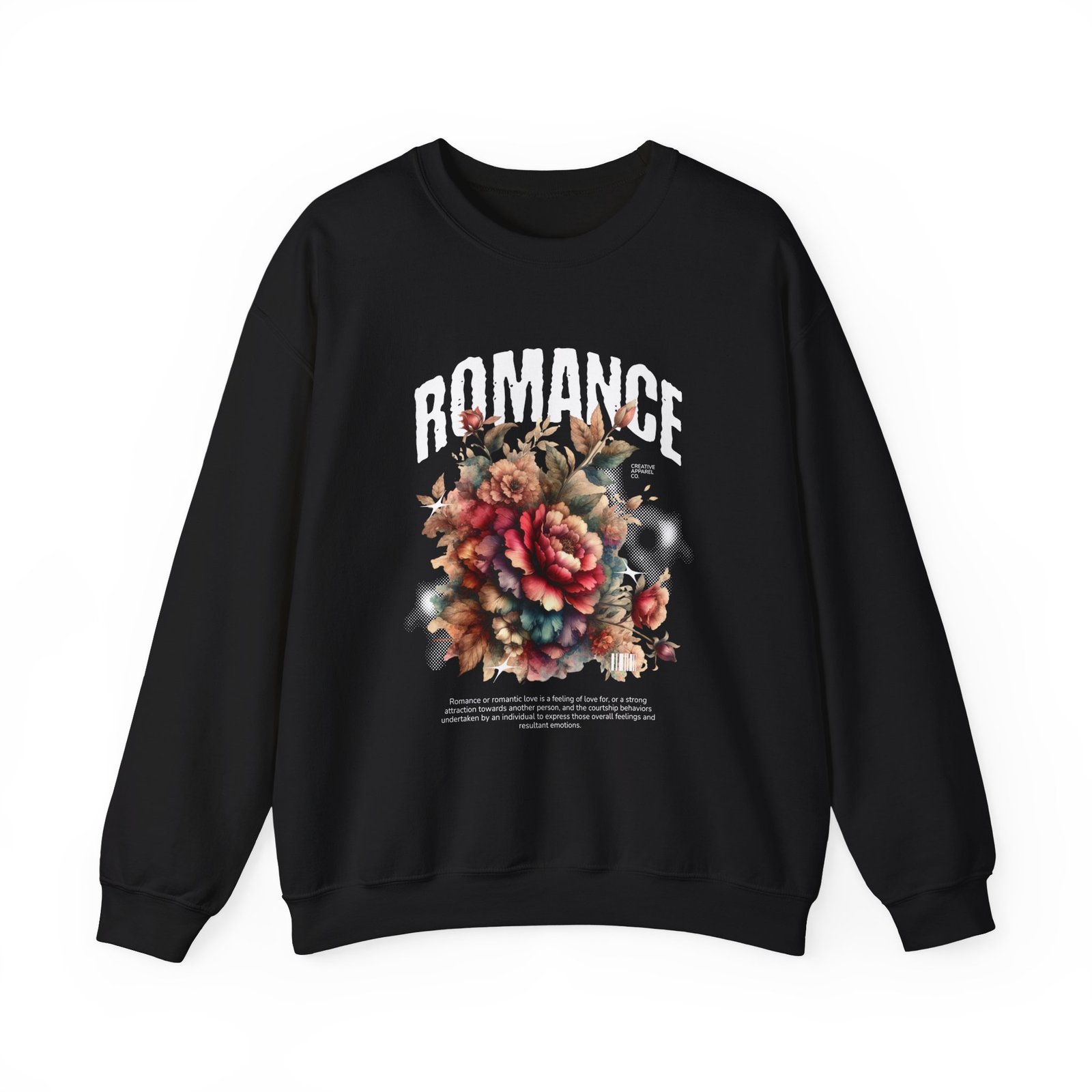 Romance Floral Crewneck Sweatshirt — Vintage Bouquet Graphic - Image 7