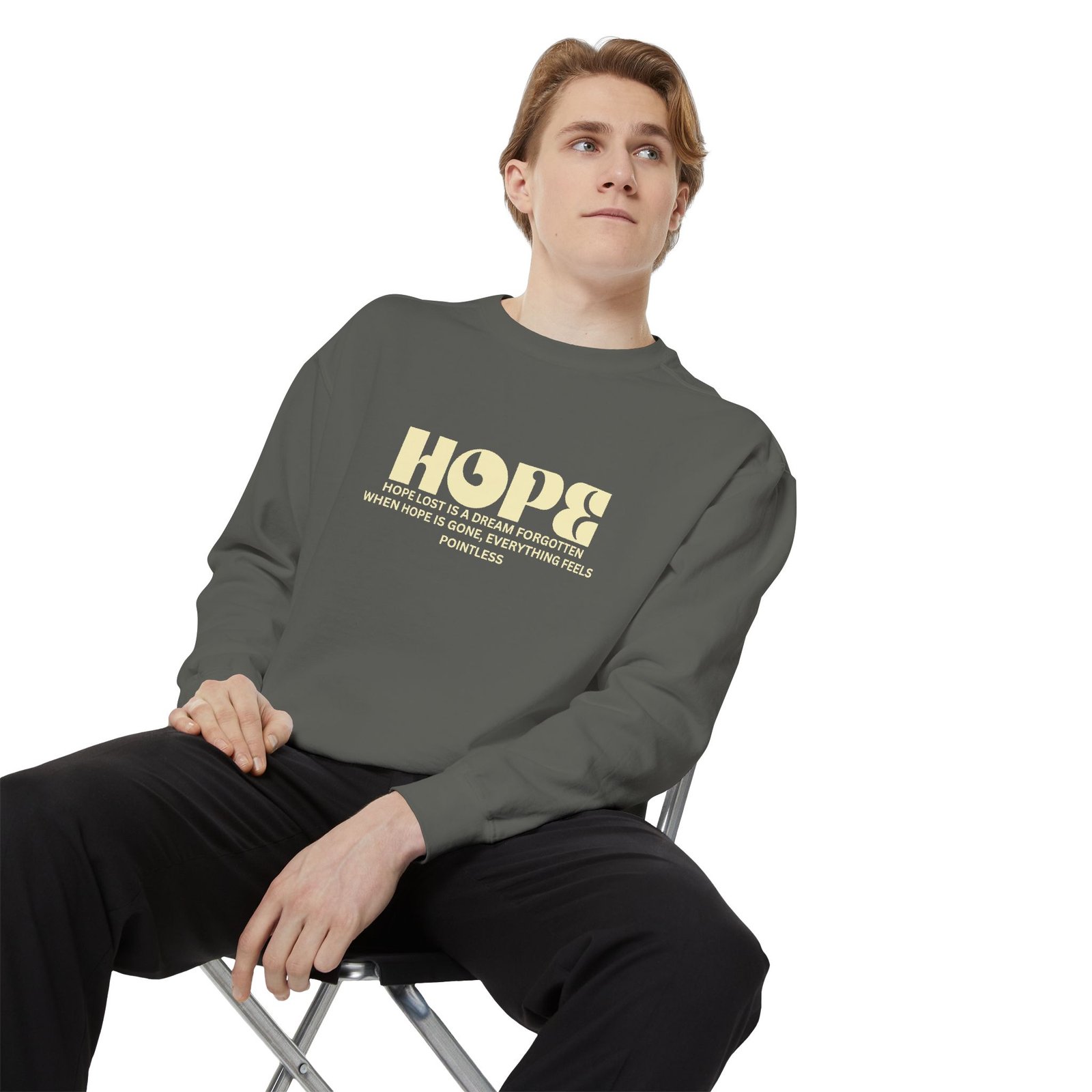 Hope Graphic Sweatshirt — 'Losing Hope' Angel Vintage Streetwear - Image 17