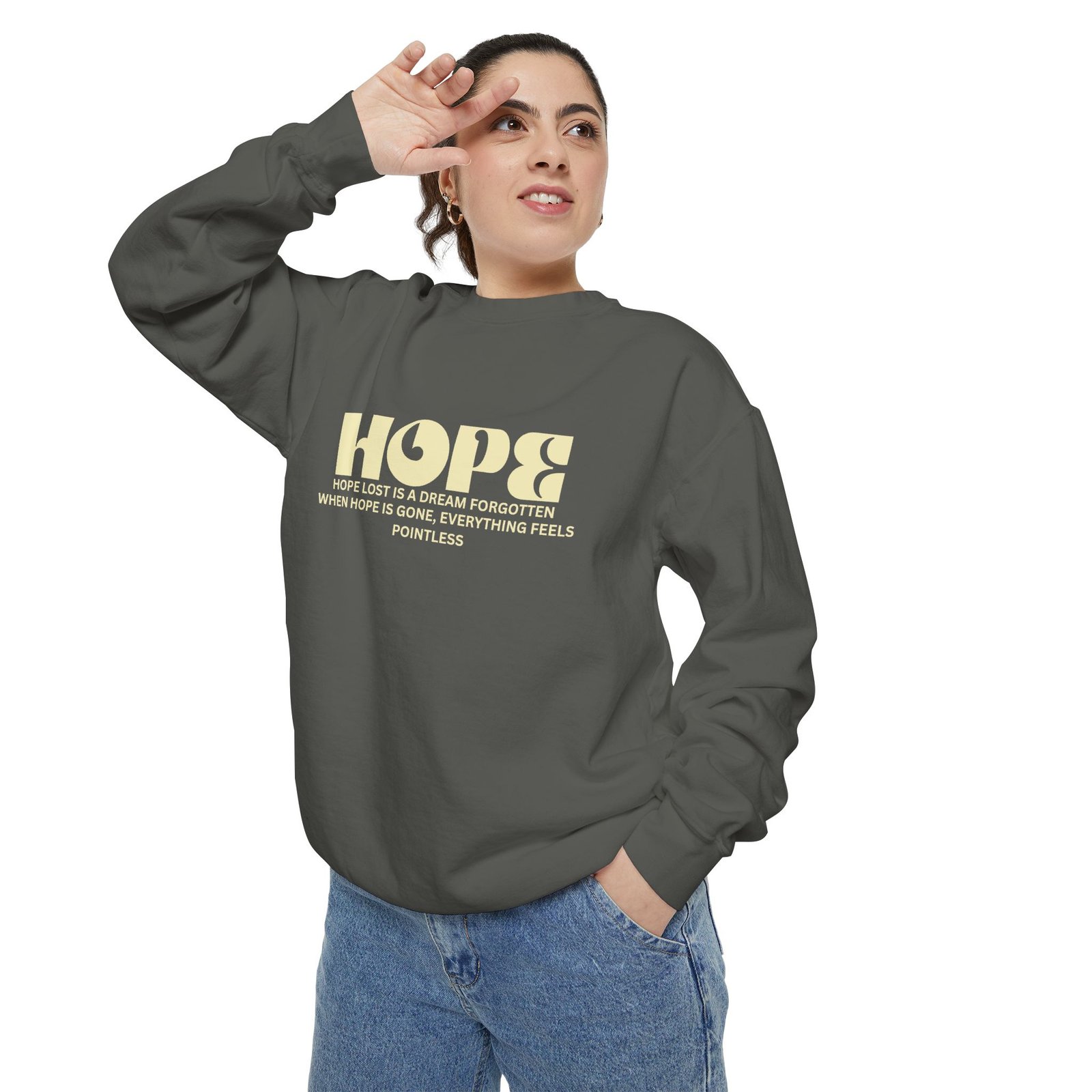 Hope Graphic Sweatshirt — 'Losing Hope' Angel Vintage Streetwear - Image 18