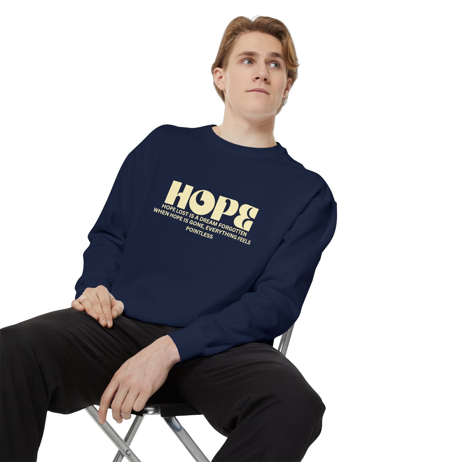 Hope Graphic Sweatshirt — 'Losing Hope' Angel Vintage Streetwear - Image 10