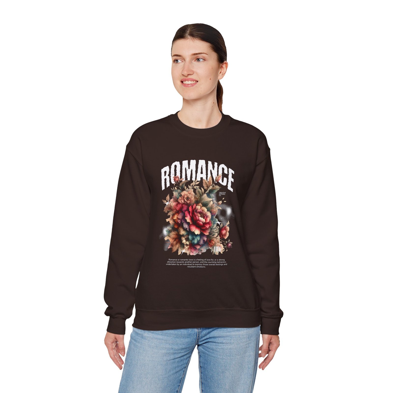 Romance Floral Crewneck Sweatshirt — Vintage Bouquet Graphic - Image 16