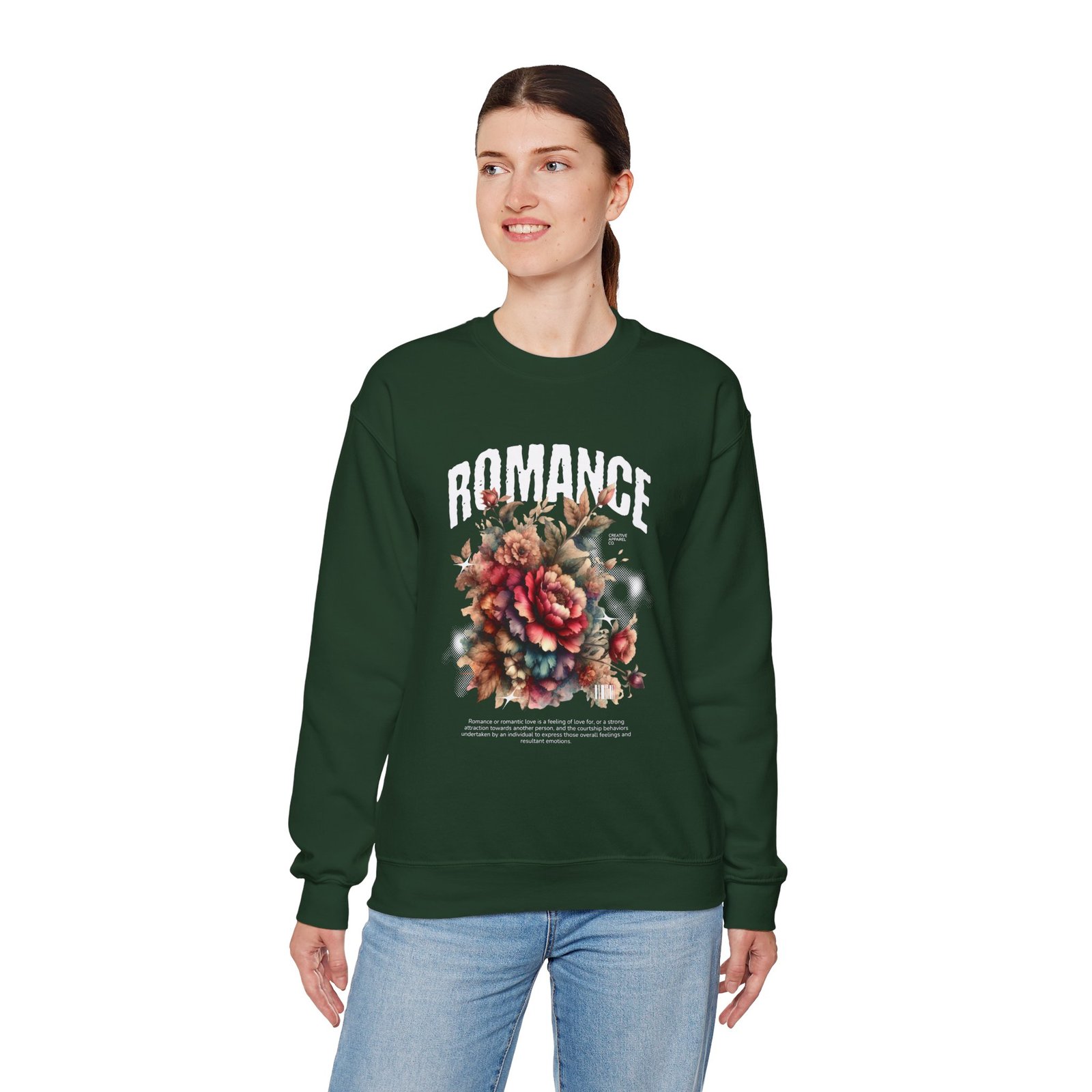 Romance Floral Crewneck Sweatshirt — Vintage Bouquet Graphic - Image 19