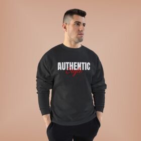 Crewneck Sweatshirt — "Style" Script Logo Minimalist White Pullover