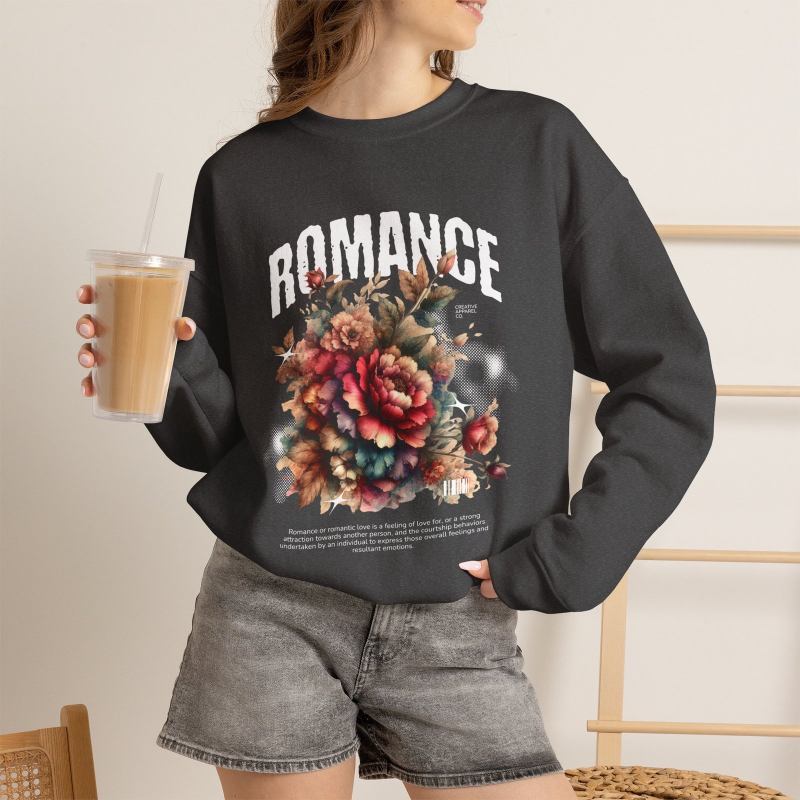 Romance Floral Crewneck Sweatshirt — Vintage Bouquet Graphic - Image 21