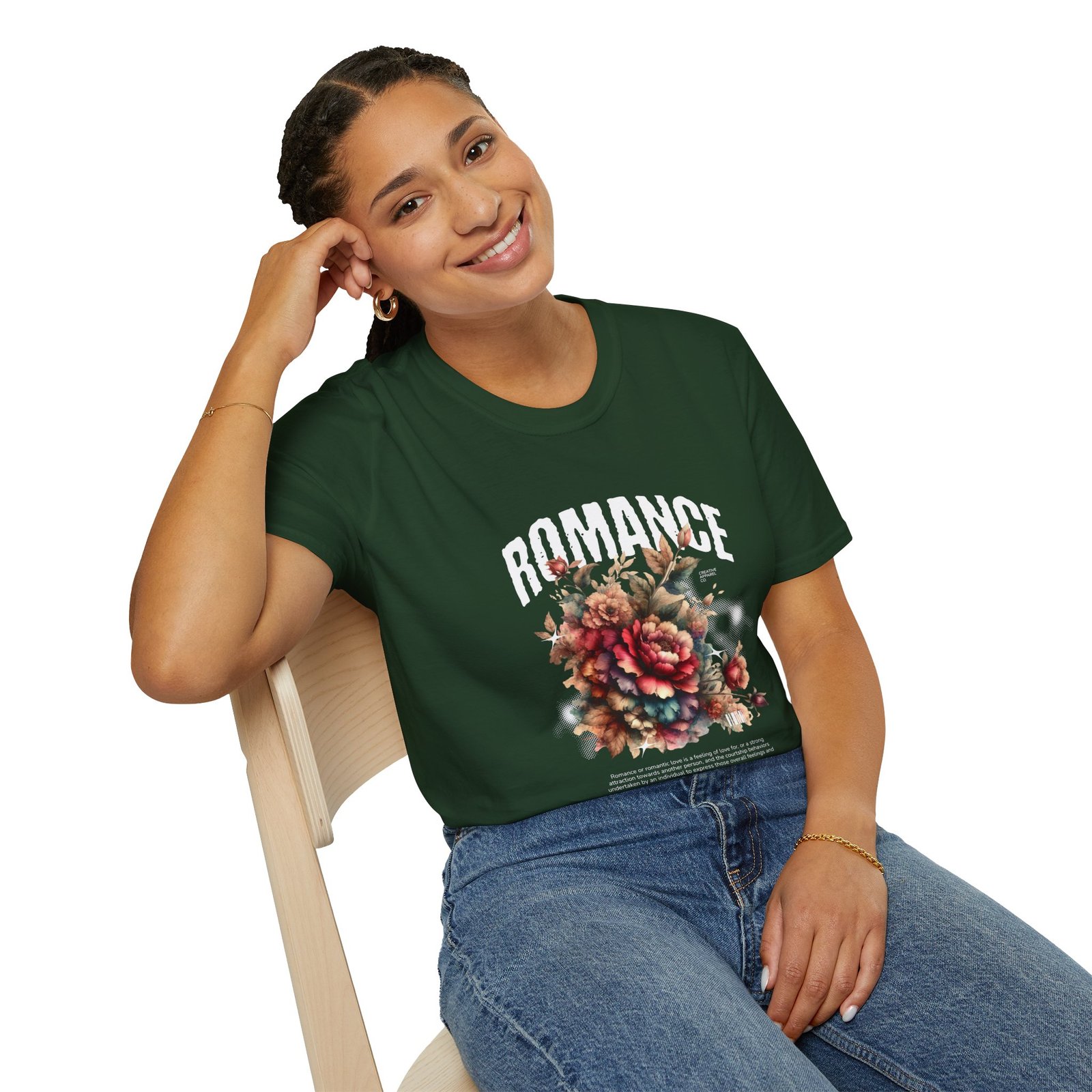 Romance Floral T‑Shirt — Vintage Bouquet Graphic Tee - Image 13