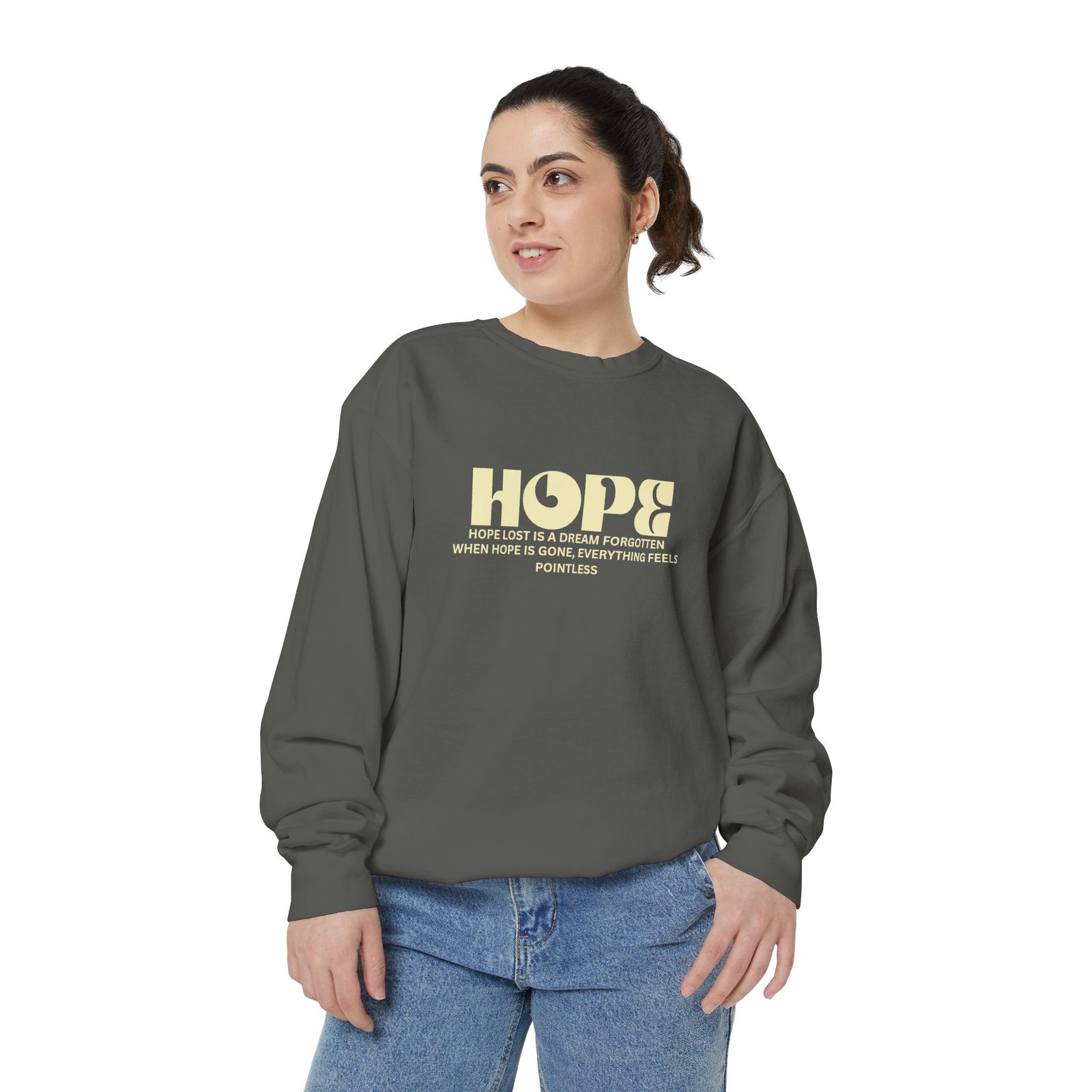 Hope Graphic Sweatshirt — 'Losing Hope' Angel Vintage Streetwear - Image 15
