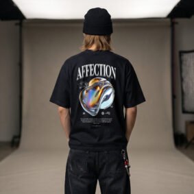 Affection Graphic T-Shirt — Metallic Heart Streetwear Tee