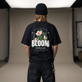 Bloom Floral Graphic T‑Shirt — 'Bloom Stronger' Inspirational Tee