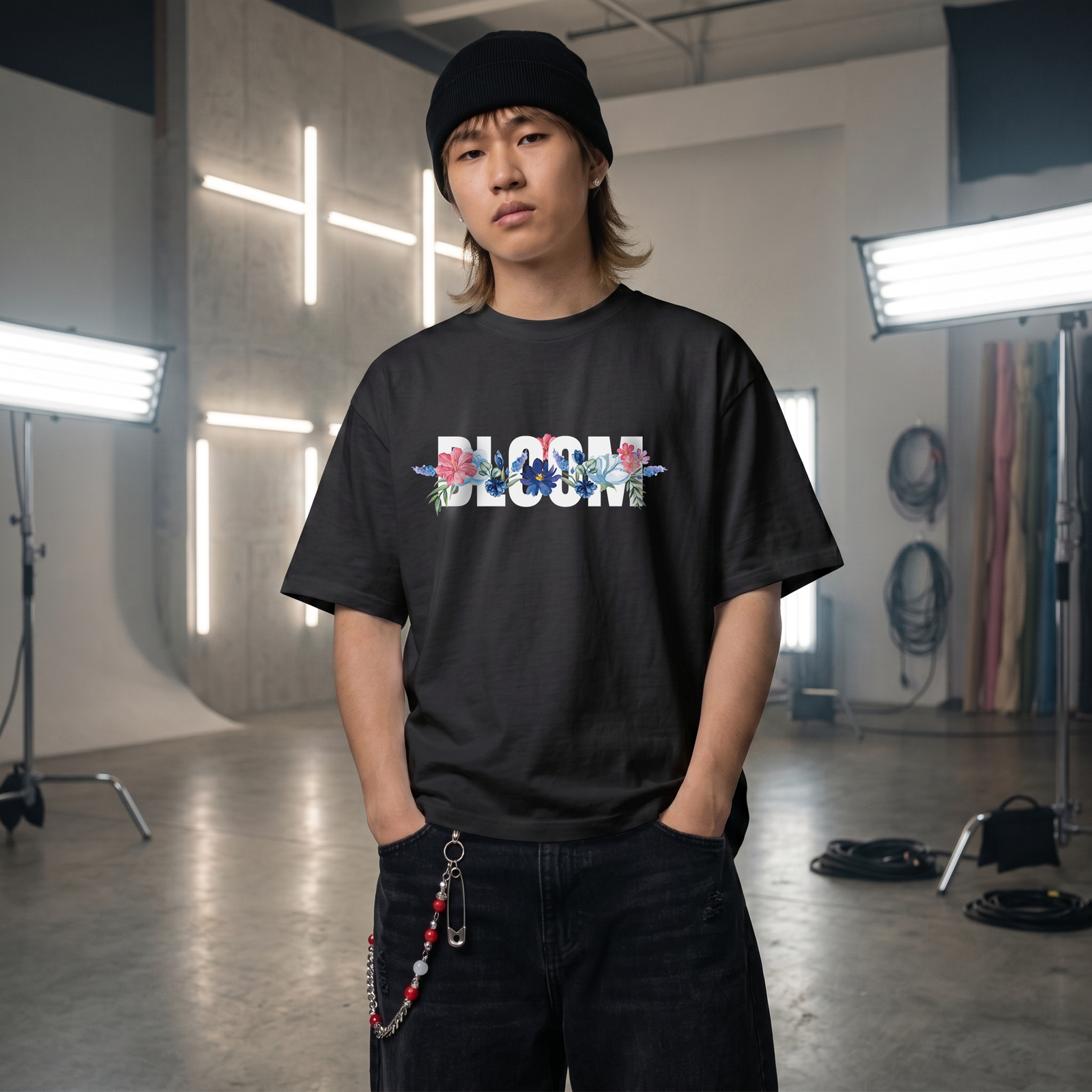 Bloom Floral Graphic T‑Shirt — 'Bloom Stronger' Inspirational Tee - Image 2