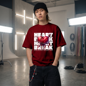 Broken Heart Graphic T-Shirt — Dripping Gothic Valentine Tee