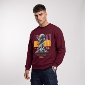 Death Metal Crewneck Sweatshirt — Skull Statue 'My Doom' Graphic