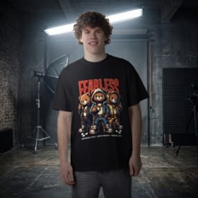 Fearless Bear Crew T-Shirt — Graphic Streetwear Tee