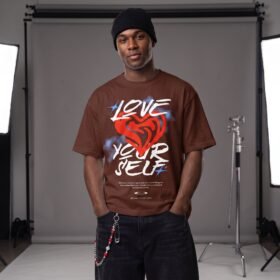 Love Yourself Heart Graphic T-Shirt — Bold Self-Love Casual Tee
