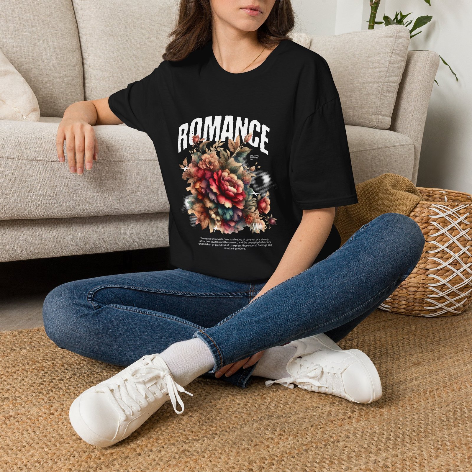 Romance Floral T‑Shirt — Vintage Bouquet Graphic Tee
