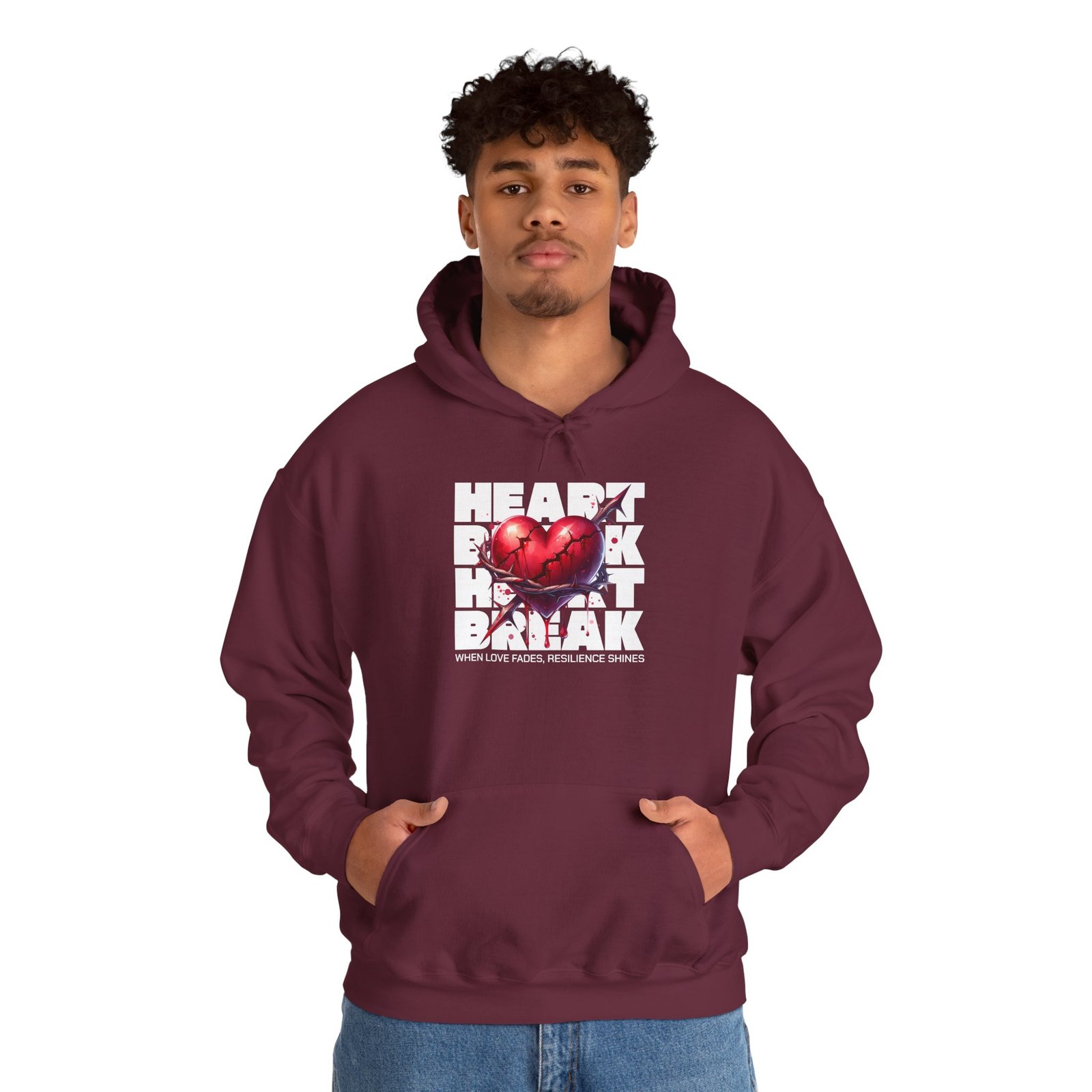 Heart Rock Dakota Hoodie — Heartbroken South Dakota Pride Pullover - Image 12