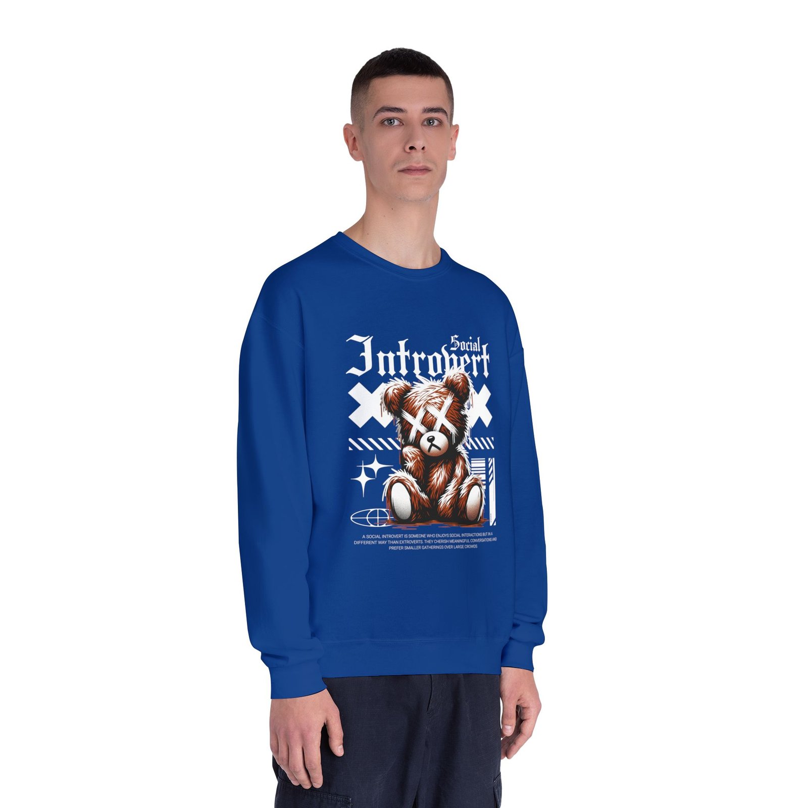 Introvert Social Bear Sweatshirt — Cozy Graphic Crewneck for Homebodies - Image 18