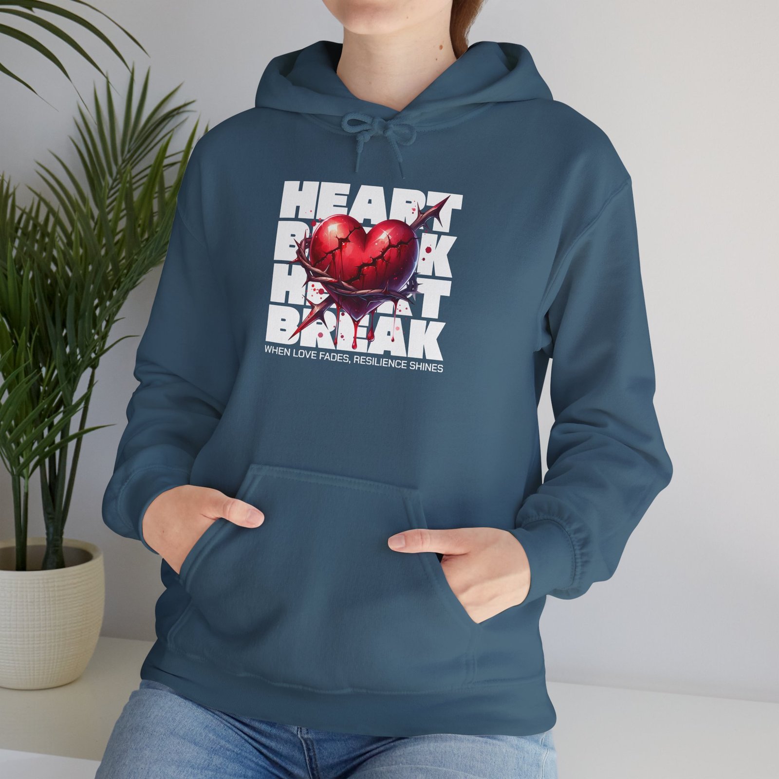 Heart Rock Dakota Hoodie — Heartbroken South Dakota Pride Pullover - Image 24