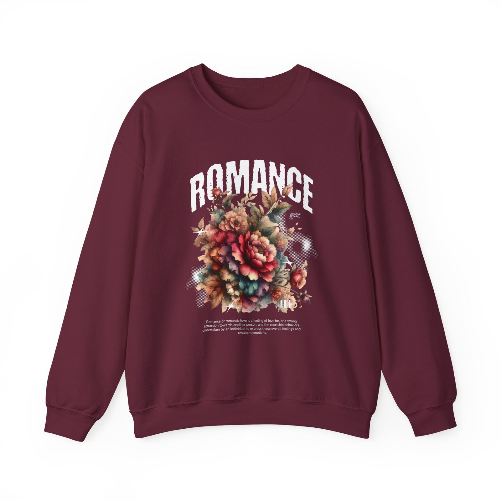 Romance Floral Crewneck Sweatshirt — Vintage Bouquet Graphic - Image 10