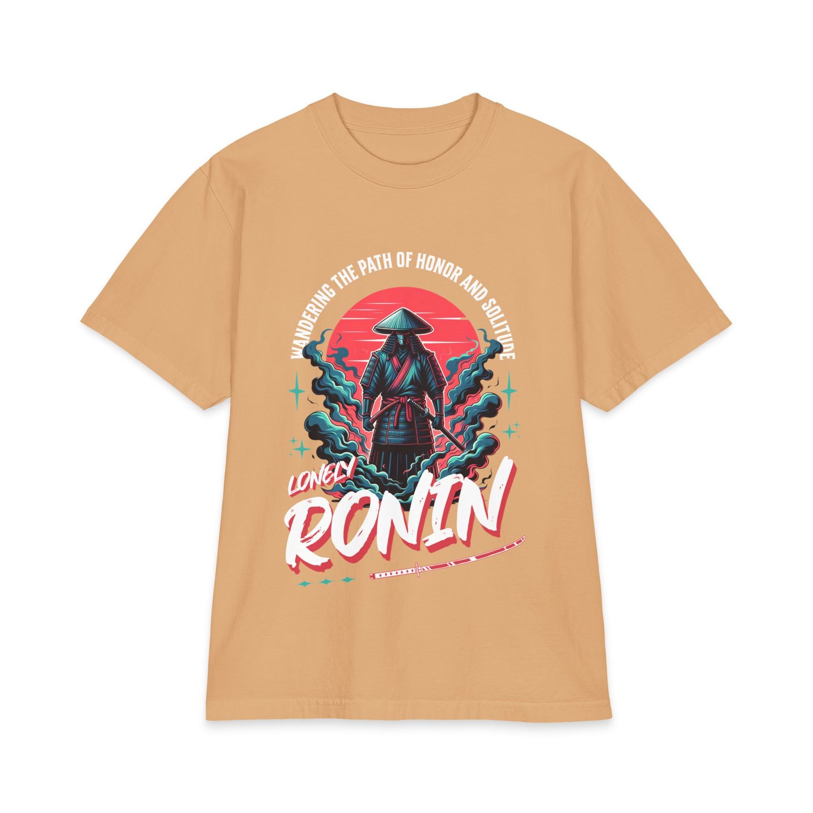 Lonely Ronin Samurai T-Shirt — Vintage Retro Japanese Warrior Tee - Image 7