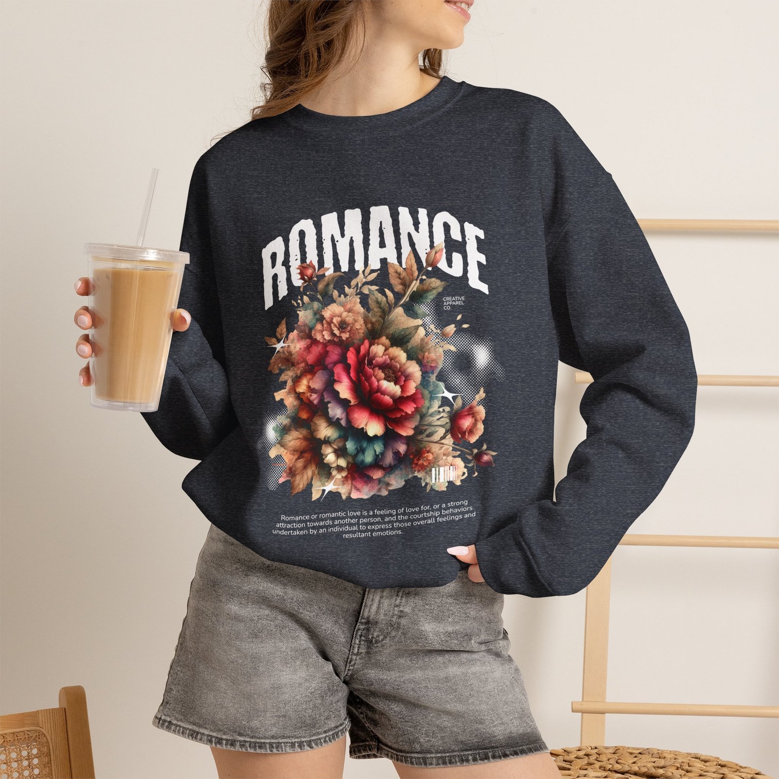 Romance Floral Crewneck Sweatshirt — Vintage Bouquet Graphic - Image 24