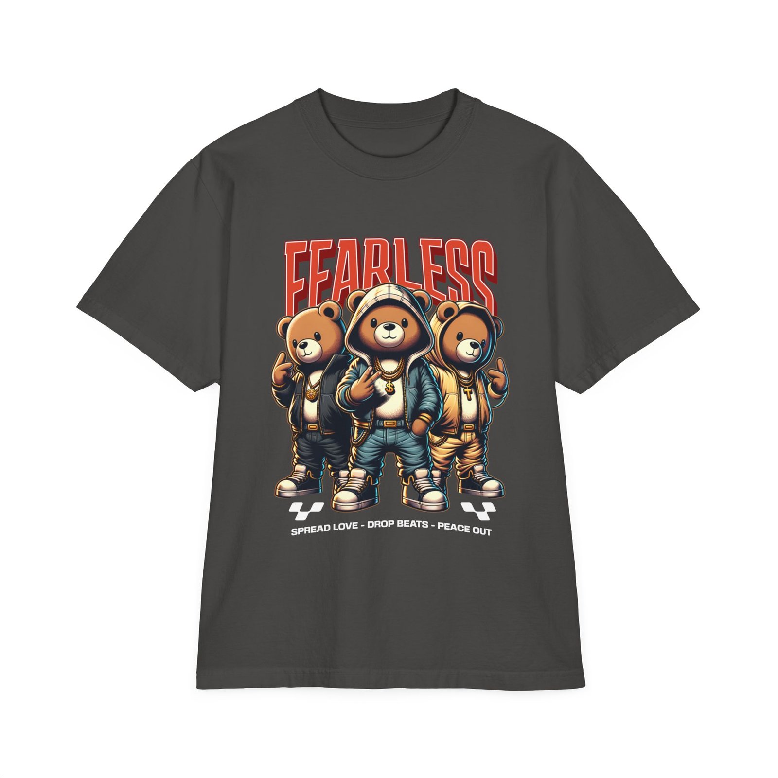 Fearless Bear Crew T-Shirt — Graphic Streetwear Tee - Image 7