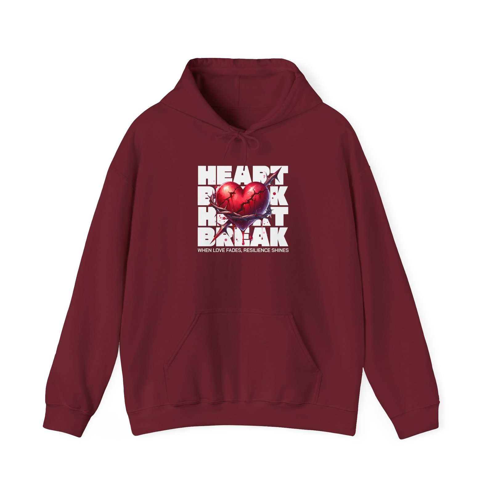 Heart Rock Dakota Hoodie — Heartbroken South Dakota Pride Pullover - Image 2